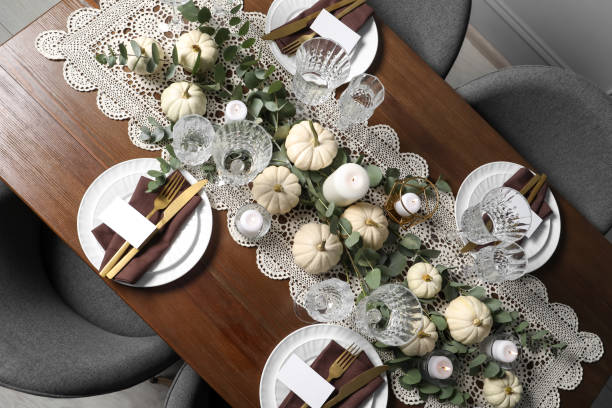 thanks giving Diner table setting farmhouse